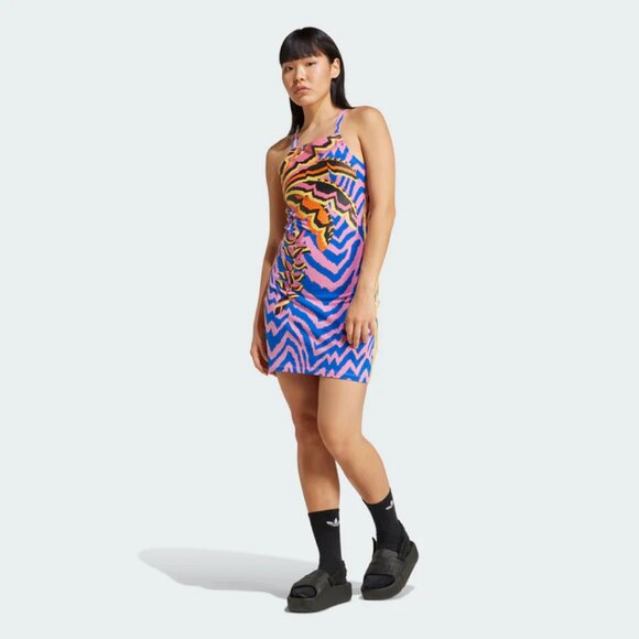 adidas  -  women's x farm rio 3-stripes mini dress - Picture 1 of 4